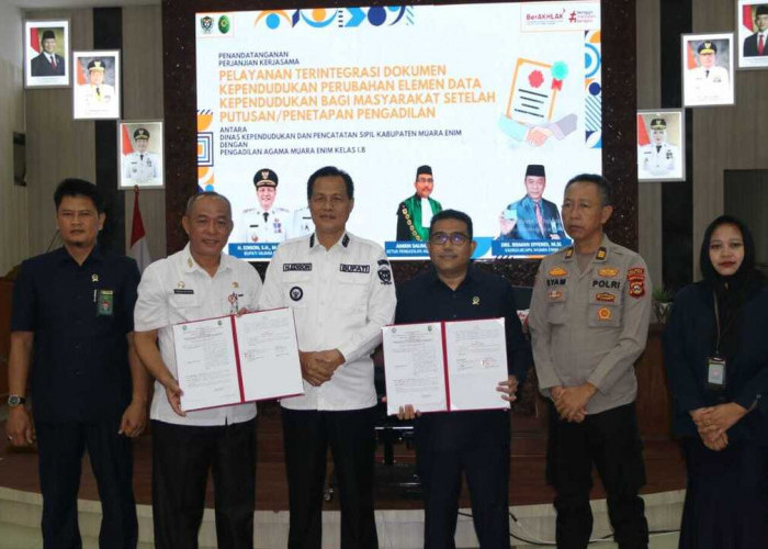 Pemkab Muara Enim-PA Jalin Kerjasama Dukung Pelayanan Integrasi Dokumen Kependudukan