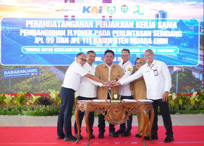 Sinergi KAI, Pemprov Sumsel, dan PTBA Bangun Dua Flyover di Muara Enim Dukung Ketahanan Energi Nasional