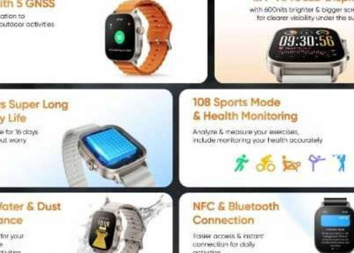 Realme Watch 5 Hadir sebagai Smartwatch Serbabisa dengan GPS 5 Satelit, Baterai 16 Hari, dan IP68