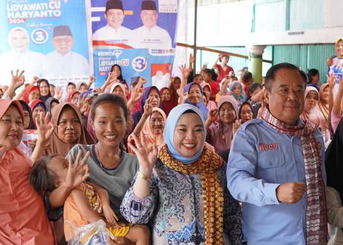 Ribuan Warga Pulau Pinang Antusias Sambut Cawagub Sumsel Cik Ujang dan Cabup Lahat Lidyawati Saat Kampanye