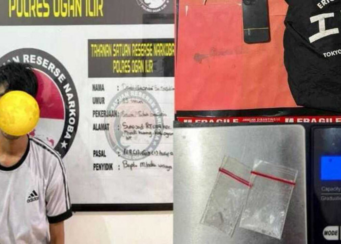 Pria di Muara Kuang Ogan Ilir Digerebek Sat Narkoba Polres Ogan Ilir, Amankan 0,30 Gram Sabu