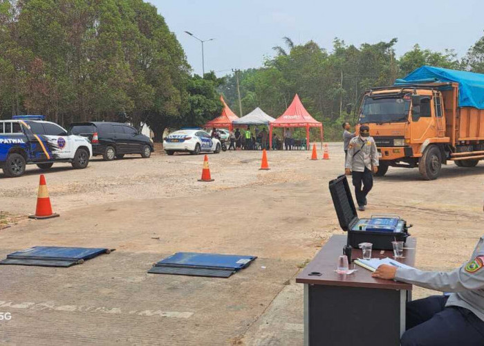 Belasan Truk ODOL Terjaring Razia di Prabumulih, Kelebihan Muatan Langsung Ditilang