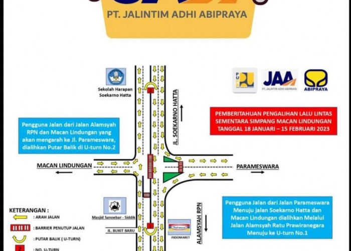 Simpang Macan Lindungan Ditutup, Ini Info Lengkap Rute Pengalihannya