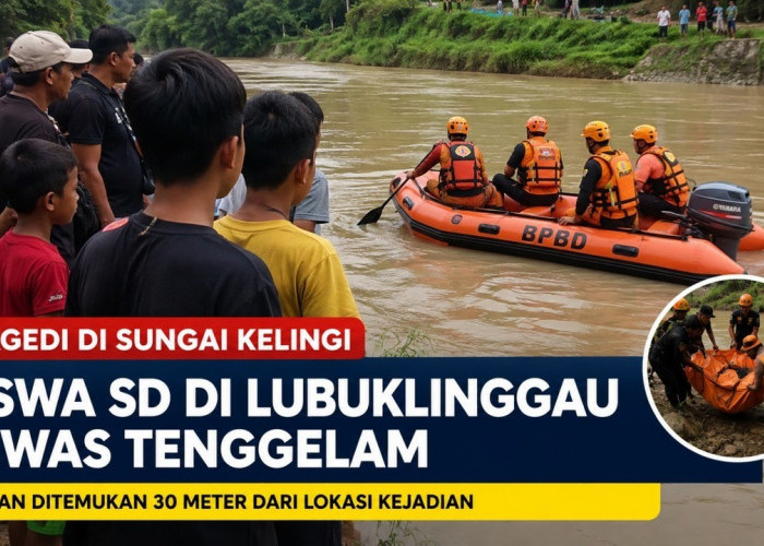 Siswa SD di Lubuklinggau Ditemukan Meninggal di Sungai Kelingi 
