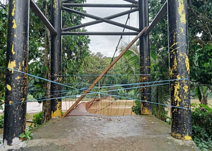 Warga Berharap Jembatan Gantung Desa Karang Agung Segera Diperbaiki*