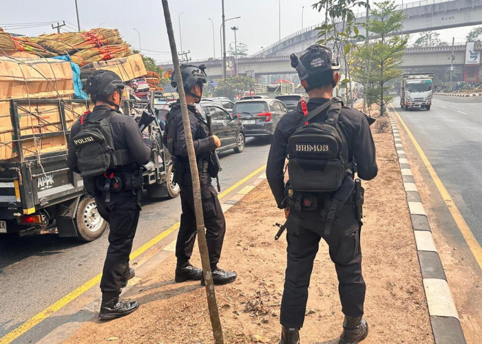 Operasi Sikat Musi 2026, 20 Personel Brimob Intensifkan Patroli di Palembang