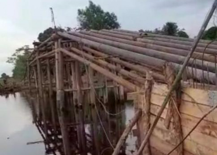 Jembatan Kayu Dibangun Permanen, Warga Tirta Mulya Sambut Gembira