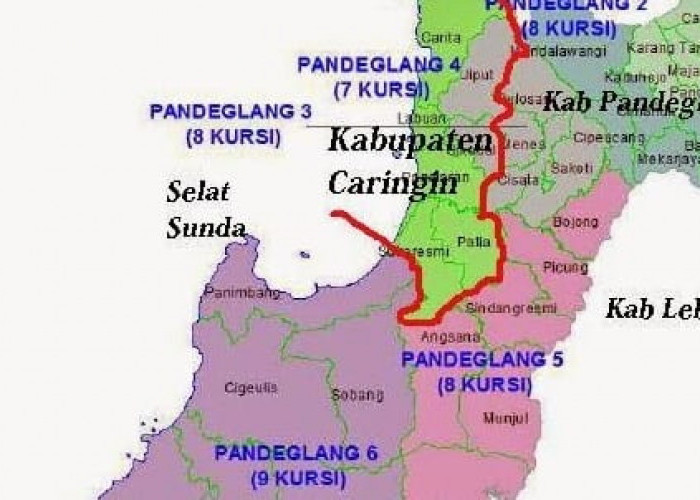 Pemekaran Kabupaten Pandeglang Provinsi Banten, 7 Kecamatan Gabung Daerah Otonomi Baru Kabupaten Caringin