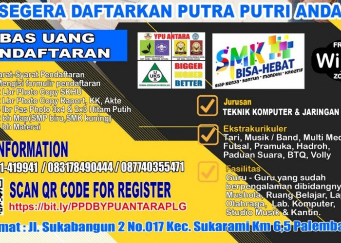 Penerimaan Siswa Baru SMP INABA & SMK ANTARA Palembang Resmi Dibuka Tahun Ajaran 2026/2027