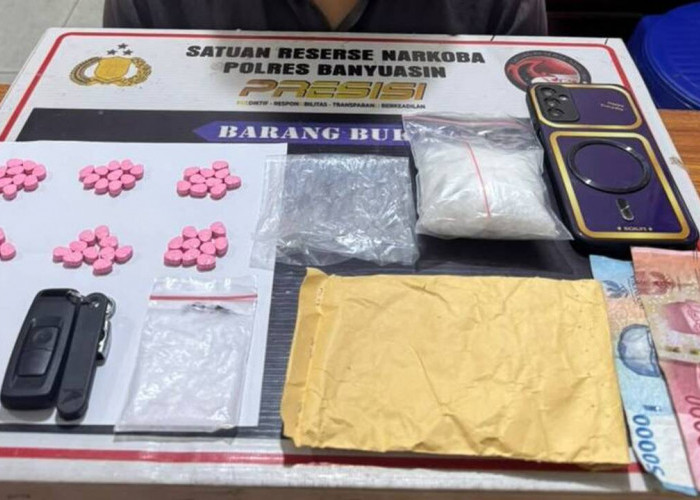 Polda Sumsel Bekuk Pengedar Sabu dan Ekstasi di Banyuasin