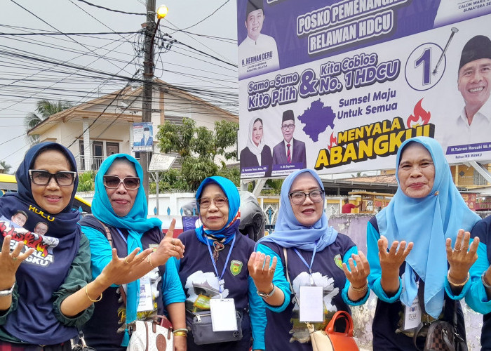 Pilgub Sumsel 2024: Ratusan Warga Plaju Darat Kota Palembang Antusias Senam Sehat dan Betemu Samo HDCU