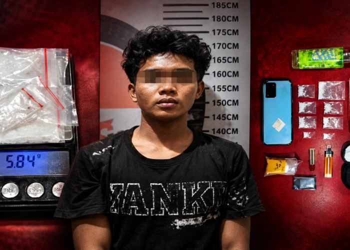 Gerebek Rumah di Cambai Prabumulih, Satresnarkoba Polres Prabumulih Tangkap Pemuda dan Sita 5,84 Gram Sabu