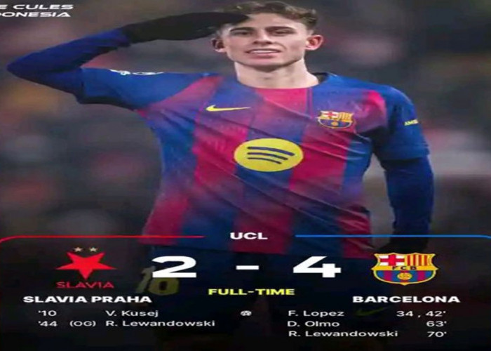 Hasil Liga Champions: Barcelona Bangkit dan Taklukkan Slavia Praha 4-2.
