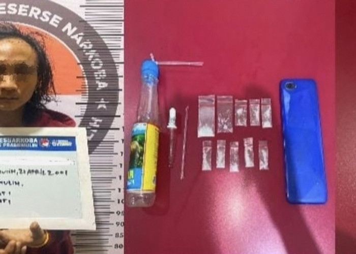 Diduga Edarkan Sabu, Pria Pengangguran Ditangkap Tim Opsnal Satresnarkoba Prabumulih Bersama 10 Paket Sabu 