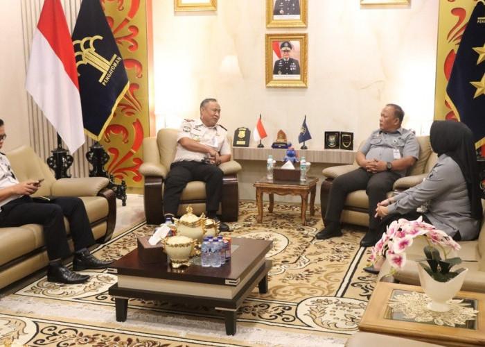 Perkuat Kolaborasi, Kakanwil Kemenkum Sumsel Terima Audiensi Kakanwil Ditjenpas yang Baru