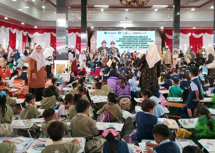 Wujudkan Anak Cerdas dan Lestarikan Budaya, Ribuan Peserta Ikuti Lomba Mewarnai Kreativitas Gambo di Sekayu
