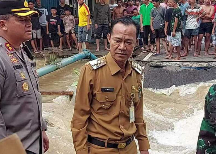 Dukung Pemkot Prabumulih Mitigasi Bencana Banjir Payuputat, Kapolres Prabumulih Kerahkan Puluhan Personil