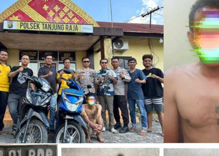 Spesialis Kasus Curat Keok Ditangkap Polsek Tanjung Raja, Pelaku Ada Tato Wanita Pegang Matahari