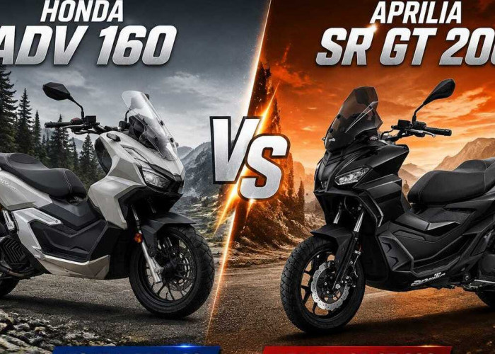 Honda ADV160 vs Aprilia SR GT 200 Adu Performa Skutik Adventure Siapa yang Lebih Unggul. 