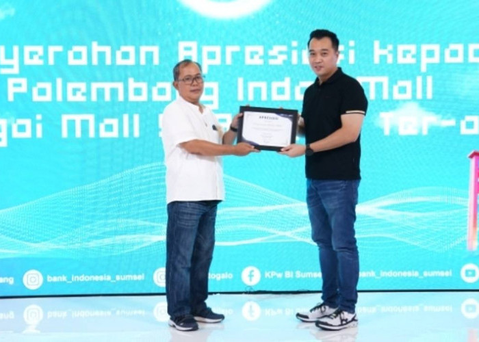 Palembang Indah Mall Raih Apresiasi Bank Indonesia atas Dukungan Program & Implementasi QRIS di Palembang