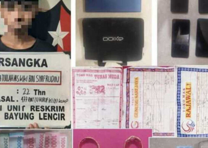 Polsek Bayung Lencir Ringkus Pelaku Curat, Gasak HP hingga Emas Senilai Rp31 Juta