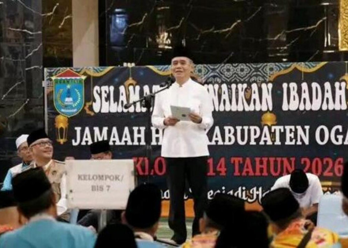 Wabup Ardani Lepas Jamaah Calon Haji Ogan Ilir, Ingatkan Jaga Kesehatan di Tanah Suci