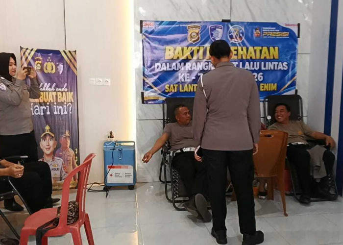 Komunitas Ojol Ramaikan Bakti Kesehatan Donor Darah HUT ke-71 Lalu Lintas Bhayangkara