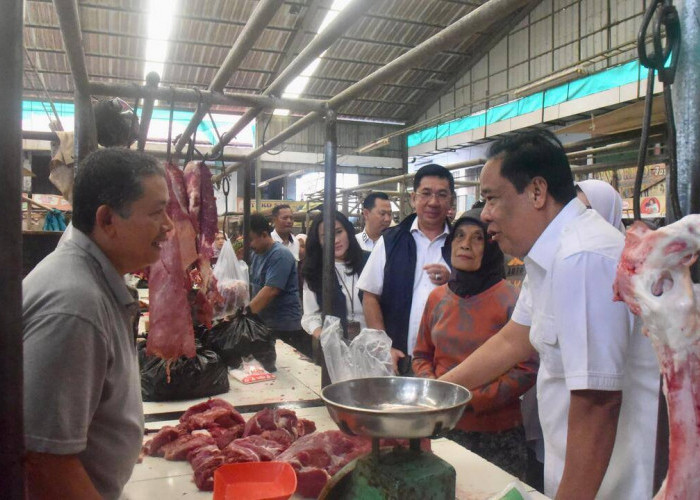 Pastikan Harga Kebutuhan Pokok Stabil Jelang Ramadhan, Plt Gubernur Cik Ujang Tinjau Pasar KM5 