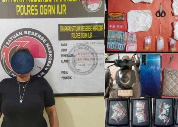 Barang Bukti 6,66 Gram Sabu Disita, Ibu Rumah Tangga di Ogan Ilir Ditangkap di Kebun Karet