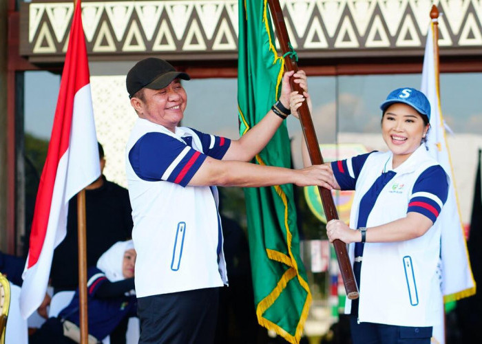 Bawa Semangat Juara, Gubernur Herman Deru Optimistis Sumsel Tembus Tiga Besar FORNAS VIII 2025