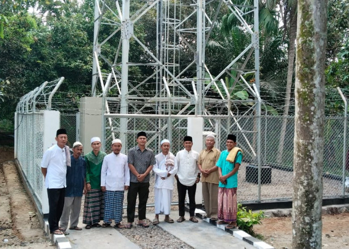 Tower Telkomsel  On Air di Dua Desa Babat Supat, Warga Ucapkan Terima Kasih ke Pj Bupati Apriyadi Mahmud