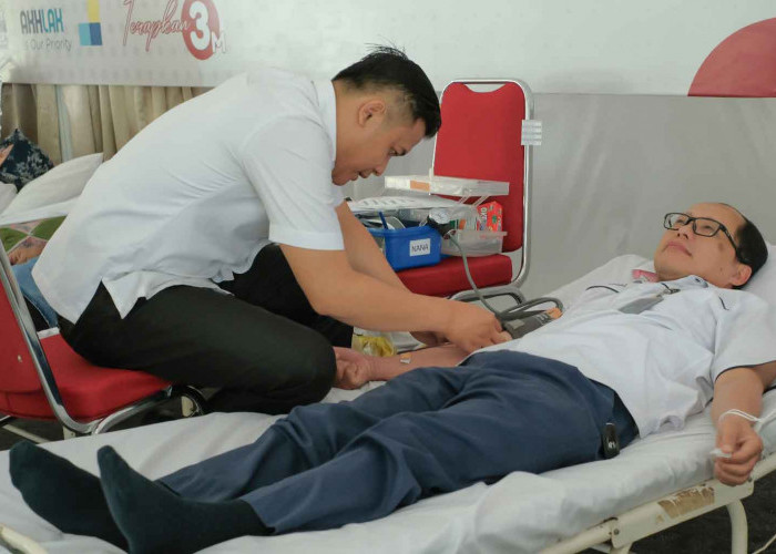 Pusri Targetkan 300 Kantong Darah, dalam Kegiatan Baksos Donor Darah