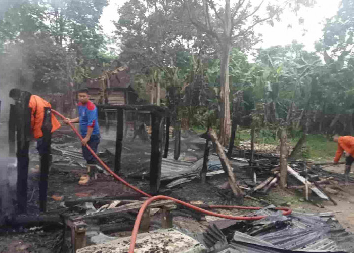 Dua Rumah Panggung di Kabupaten Musi Banyuasin Ludes Terbakar, Diduga Ini Penyebab Kebakaran...