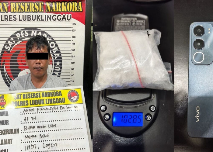 Polres Lubuk Linggau Gagalkan Peredaran Sabu 102,85 Gram, Residivis Ditangkap