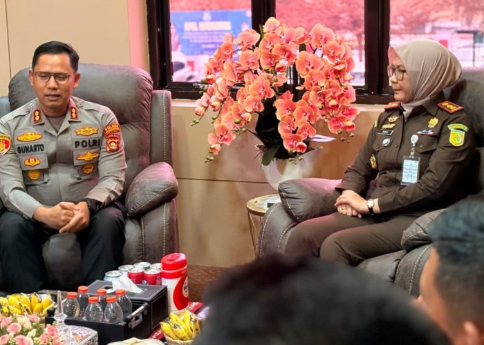 Perkuat Sinergi dengan Kejaksaan, Kapolres dan PJU Polres Prabumulih Sambangi Kejari Prabumulih
