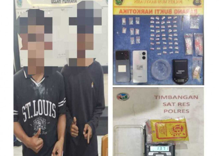 Dua Pengedar Narkoba, di Babat Toman diamankan, Ini Barang Bukti yang Diamankan