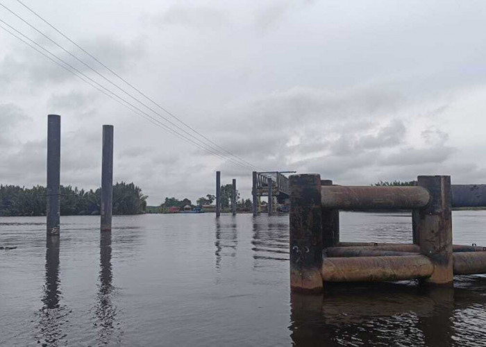 Kapal Muatan Batubara Nihil Melintas Dibawah Jembatan P6 Lalan Muba Per 1 Januari 2026