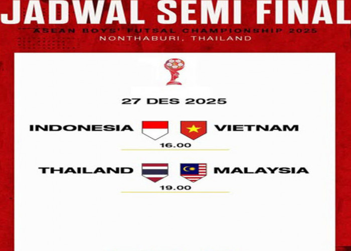 Hasil ASEAN Boy’s Championship Futsal U-19: Garuda Muda menang tipis 1-0 Lawan Malaysia.