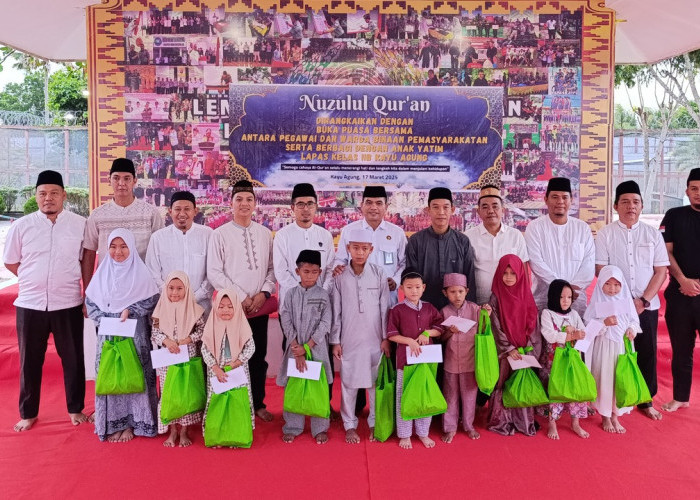 Peringati Nuzulul Qur'an, Lapas Kayu Agung Gelar Buka Bersama dan Santuni Anak Yatim