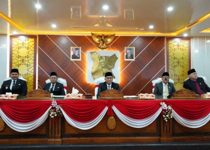 DPRD Prabumulih Gelar Rapat Paripurna Penyampaian Sambutan Wako dan Wawako 2025-2030