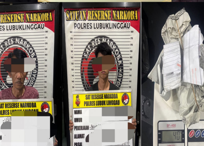 Dua Pengedar Ganja Dibekuk di Lubuklinggau, Barang Bukti 40 Gram Disembunyikan di Bawah Pohon Pisang