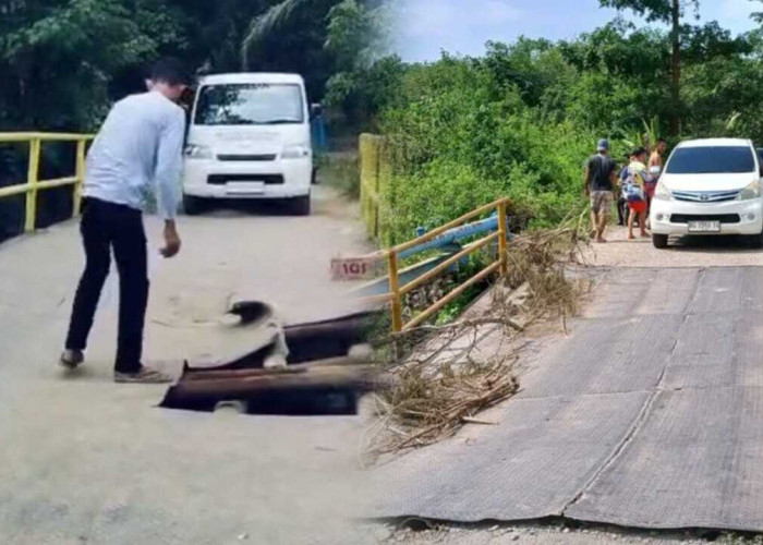 Dua Jembatan Plat Besi di Ogan Ilir Mengkhawatirkan, Pihak PUPR Ambil Langkah Ini