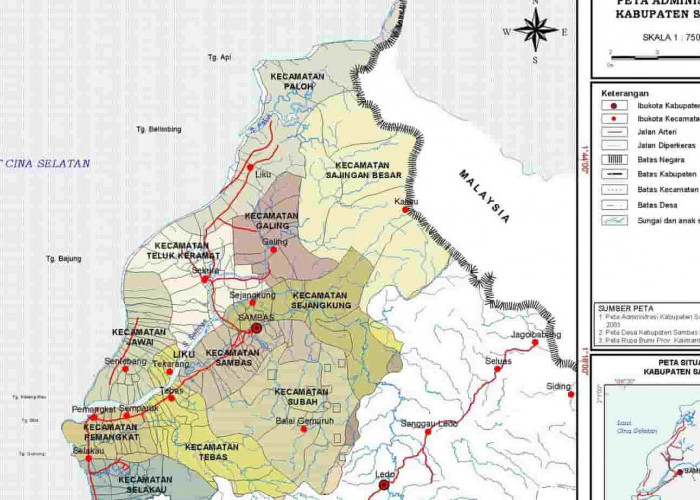 Pemekaran Wilayah Provinsi Kalimantan Barat, Batas Wilayah Kabupaten Sambas Daerah Calon Provinsi Sambas Raya