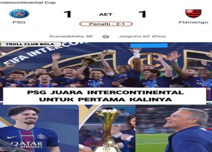 Hasil FIFA Intercontinental Cup 2025:PSG Juara, Tumbangkan Flamengo Lewat Drama Adu Penalti.