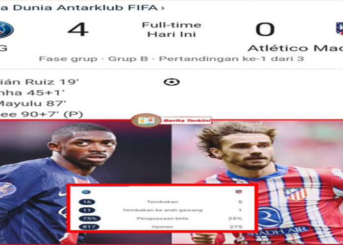 Hasil PSG vs Atletico: 4 Gol Tanpa Balas, Atletico Rontok, Clement Lenglet Kartu Merah!