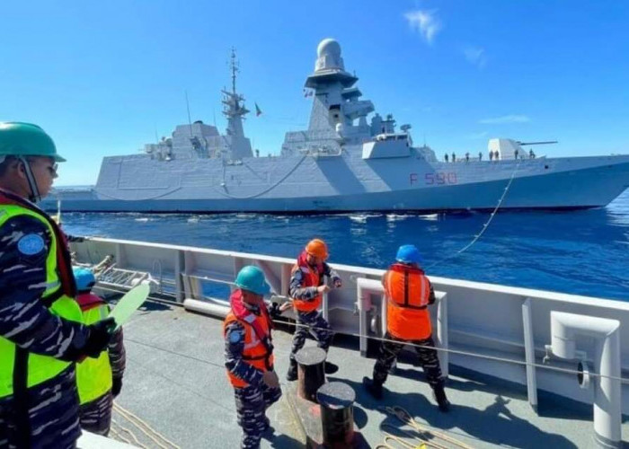 KRI Diponegoro-365 Lakukan Latihan Bersama dengan Kapal NATO di Laut Mediterania