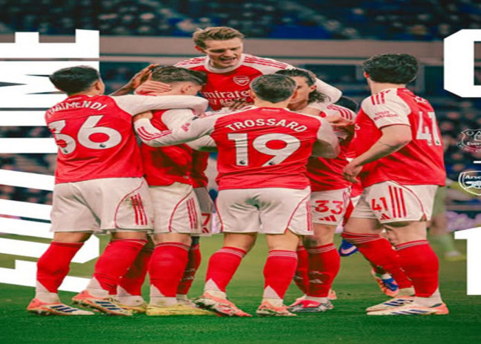 Hasil Liga Premier Inggris: Arsenal Menang Tipis 1-0 di Kandang Everton.