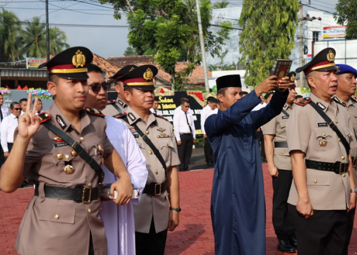 3 Kasat dan 3 Kapolsek di Lingkungan Polres Muba Lakukan Sertijab, Ini Pesan Kapolres Muba