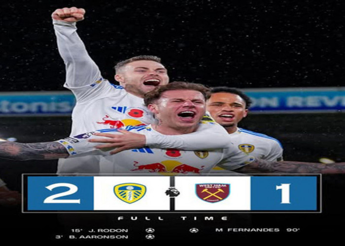 Hasil Liga Premier Inggris 2025/2026: Leeds United Jinakkan West Ham 2-1