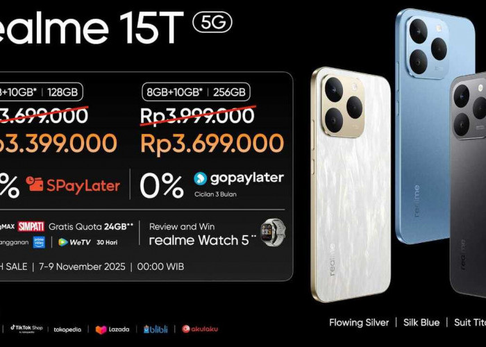 Realme 15T GT Mengandalkan MediaTek Dimensity 6400 Max, Performa Stabil dengan Dukungan 5G